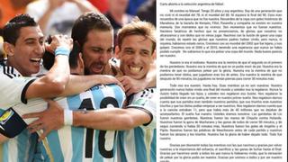 La emotiva carta de un hincha argentino a su selección