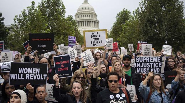 EE.UU.: Cientos muestran su repudio e indignación contra Brett Kavanaugh (Foto: AFP)