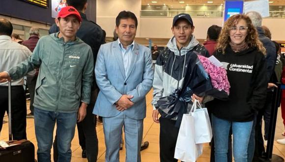 Cristhian Pacheco, bicampeón panamericano de atletismo, regresó al Perú procedente de Francia y tuvo un gran recibimiento en el aeropuerto Jorge Chávez | Foto: IPD