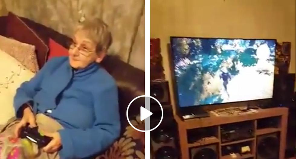 YouTube nos trae un curioso video en donde se nos muestra cómo una abuela se pone a jugar Playstation al mismo estilo de los verdaderos gamers. (Foto: captura)