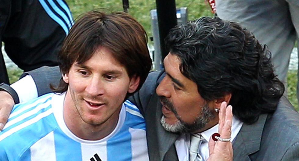 Diego Maradona defiende a Lionel Messi. (Foto: Getty Images)