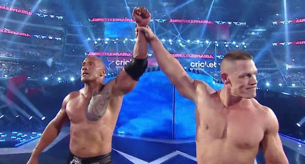 The Rock y John Cena aparecieron en WrestleMania 32 y humillaron a The Wyatt Family | Foto: WWE
