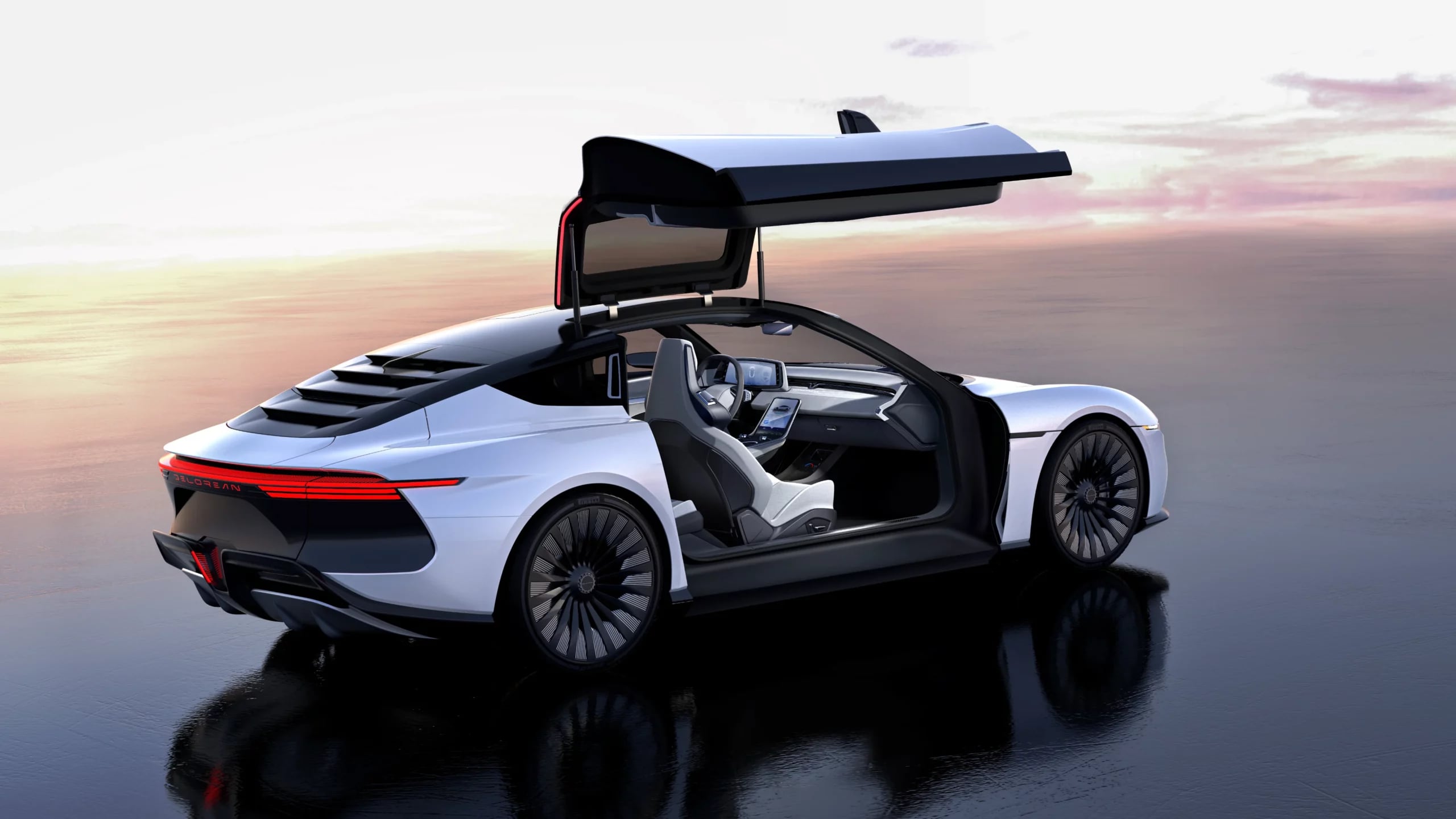 The vehicle maintains the characteristics of the remembered vehicle of Dr. Emmett Brown (Image: delorean.com)
