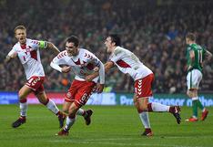 Dinamarca clasificó a Rusia 2018: goleó 5-1 a Irlanda en Dublín