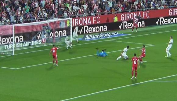 Real Madrid recibió un gol en los primeros minutos de juego ante Girona por la Liga española. Borja García fue el autor del tanto para los dueños de casa. (Foto: captura)