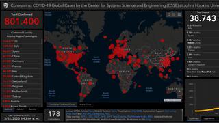 El mapa del coronavirus en el mundo en tiempo real hoy martes 31 de marzo: contagiados y muertos 