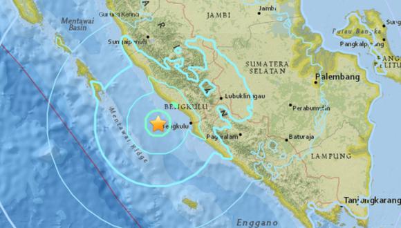 Un terremoto de magnitud 6,4 sacudió Sumatra en Indonesia. (Foto: USGS)