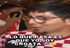 Hincha se vuelve viral tras asistir al partido de la selección peruana con camiseta de Croacia: “Tengo el corazón dividido”
