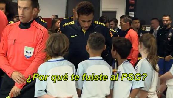 Neymar, el futbolista más importante de Brasil, le reveló a un grupo de niño el motivo por el cual fichó por el PSG. ¿Fue una buena decisión? (Foto: captura de video)