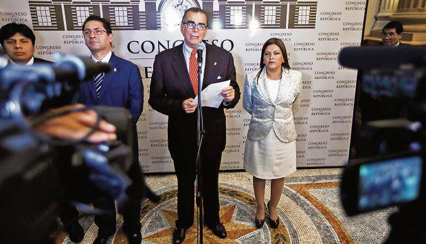 El titular del Congreso, Pedro Olaechea, esperará a que el presidente Martín Vizcarra presente su proyecto para decir qué acciones tomarán.(Congreso de la República)