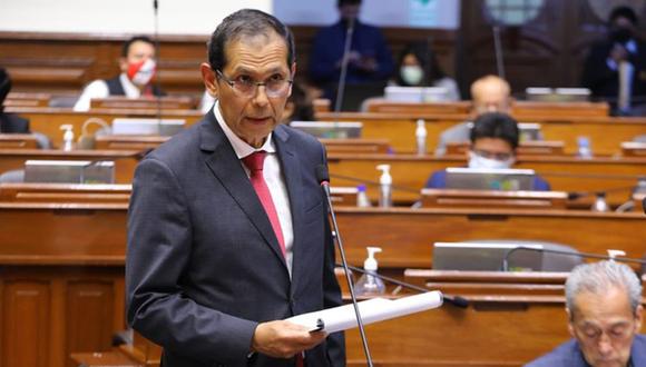 El ministro Jorge Prado fue comprometido en unos chats difundidos en Cuarto Poder. Foto: Congreso