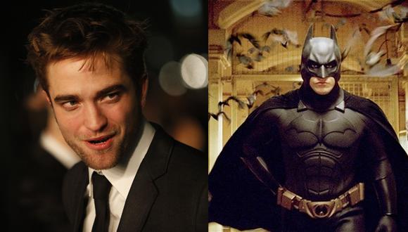 A la izquierda, Robert Pattinson. A la derecha, una escena de la películka "Batman Begins" (2006). (Fotos: AFP/ Warner Bros.)