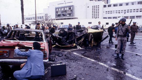 EL MRTA explotó un coche bomba en la sede del Ministerio del Interior. (Foto: Archivo Histórico El Comercio)