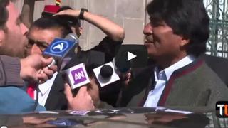 Evo Morales llamó "espías" a periodistas chilenos (VIDEO)