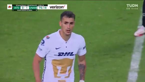 Juan Ignacio Dinenno anotó el 1-0 del Pumas vs. Atlas. (Video: TUDN)