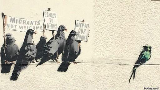 Borran mural de Banksy en Reino Unido por "racista" - 1