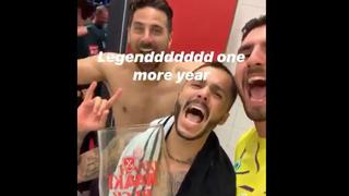 El festejo en el vestuario de Pizarro y los jugadores del Bremen tras salvar la categoría en Alemania [VIDEO]
