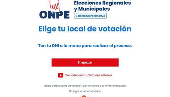 Te contamos cómo puedes elegir tu local de votación para las próximas Elecciones regionales y municipales. (Foto: ONPE)