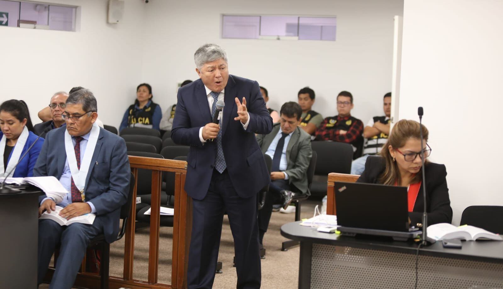 Mateo Castañeda y Marita Barreto durante la audiencia. Foto: Poder Judicial