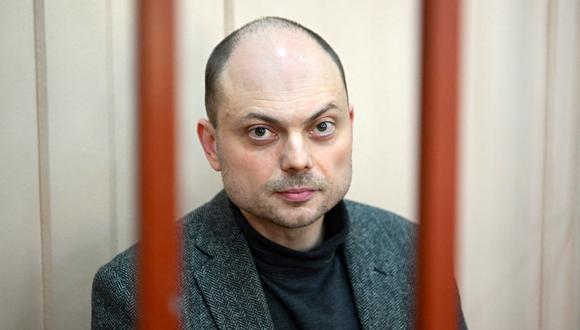 El activista de la oposición rusa Vladimir Kara-Murza. (Foto de NATALIA KOLESNIKOVA / AFP)