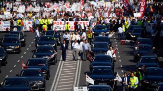 España: Protestas en Madrid pordecreto que amenaza a choferes de Uber y Cabify [FOTOS]