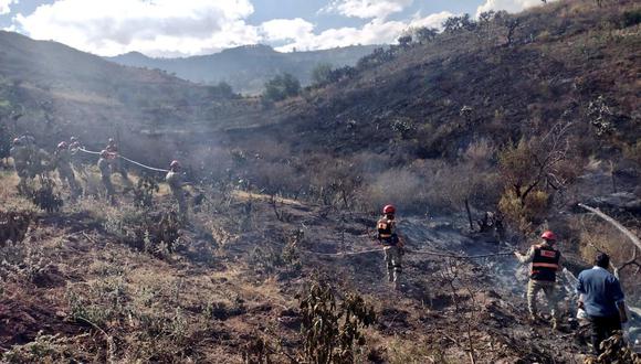 Autoridades culminan labores de búsqueda y rescate de desaparecidos por incendio forestal en Apurímac.