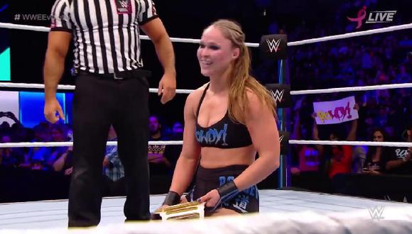 Ronda Rousey venció a Nikkie Bella y retuvo el título femenino de Raw | Foto: WWE