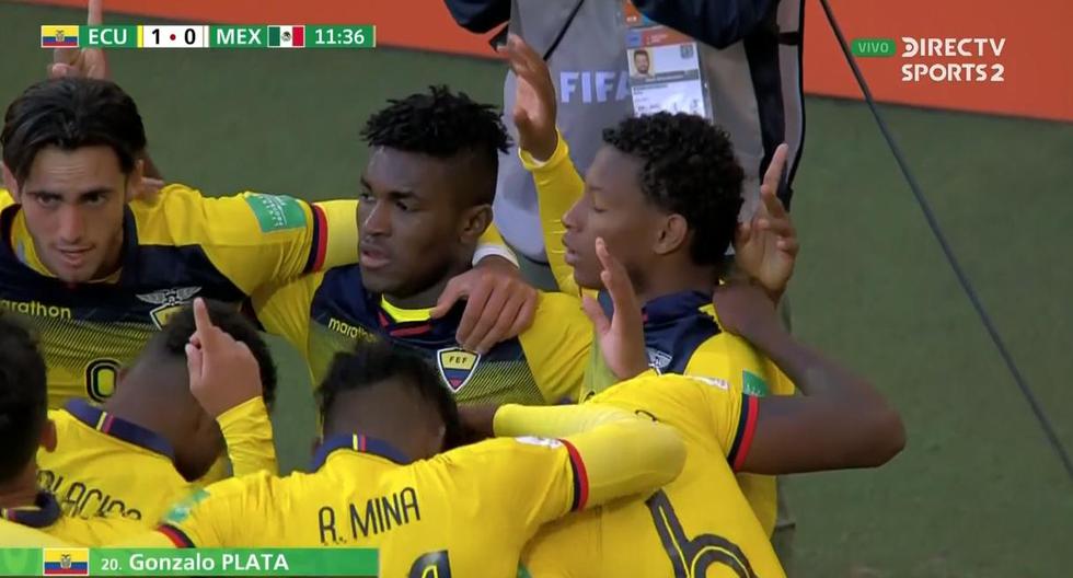 Gonzalo Plata rompió el cero en el Ecuador vs. México. (Captura y video: DirecTV Sports)