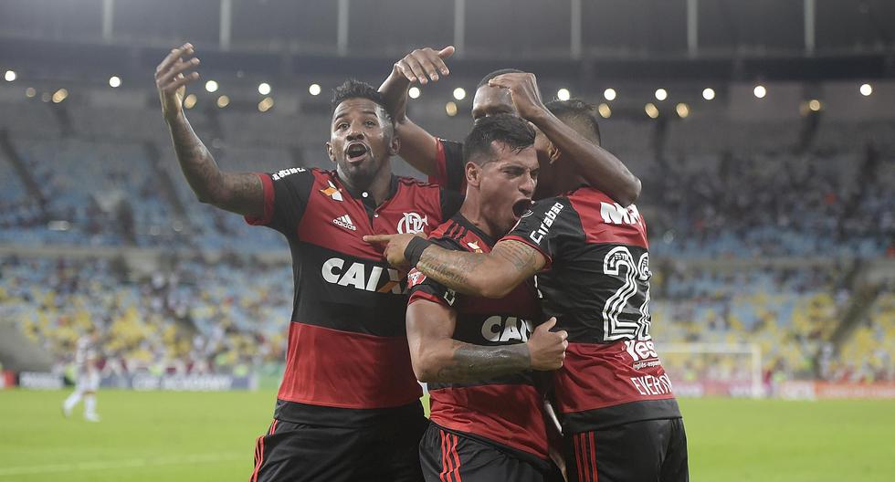 Miguel Trauco participó en la contundente victoria del Flamengo sobre Corinthians. (Foto: Getty Images)