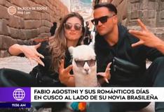 Fabio Agostini comparte sus románticos días con su novia Gabrielli Moreira en Cusco