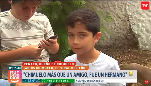 ‘Adiós, Chimuelo’, la historia contada por el niño que grabó el primer viral del 2019. (Muy Buenos Días | Facebook)