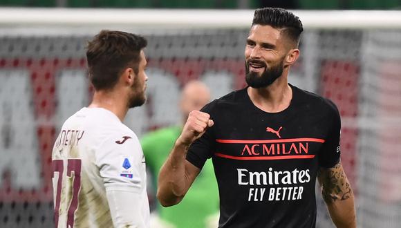 Milan gana en San Siro con un gol de Olivier Giroud. | Foto: AFP