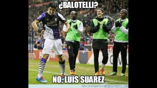 El Meme: Luis Suárez celebra como Balotelli