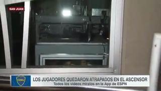 Boca Juniors: seis jugadores xeneizes quedaron atrapados en el ascensor del hotel en San Juan | VIDEO