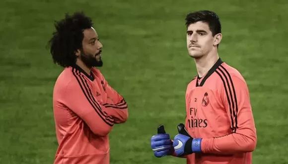 Thibaut Courtois y Marcelo no jugarán la vuelta de la Champions League con el Real Madrid por estar lesionados. (Foto: Agencias)