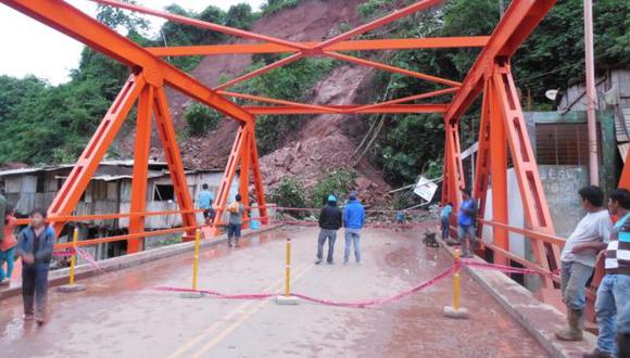 La provincia de Oxapampa quedó aislada por un derrumbe