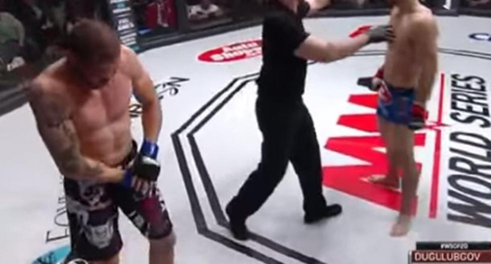 Lucas Montoya se rompe el brazo en plena pelea ante Ozzy Dugulubgov. (Foto: Captura)