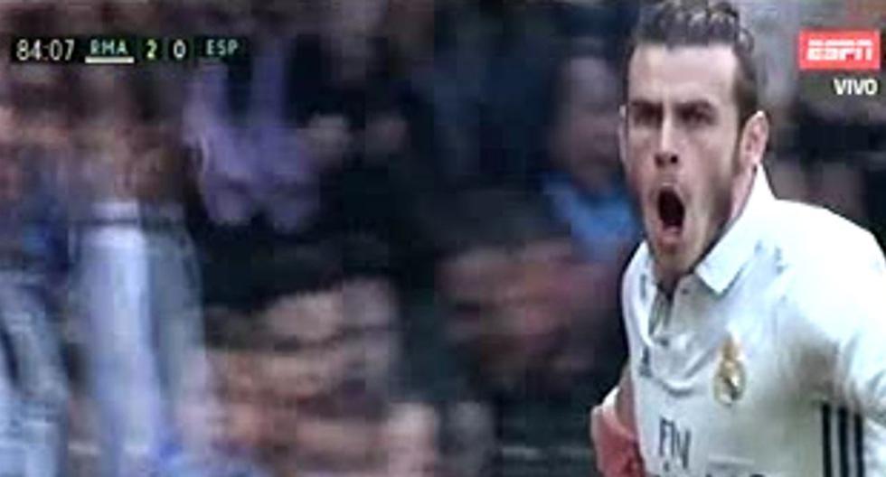 Gareth Bale reapareció y lo hizo von gol en el Real Madrid vs Espanyol. (Foto: captura)