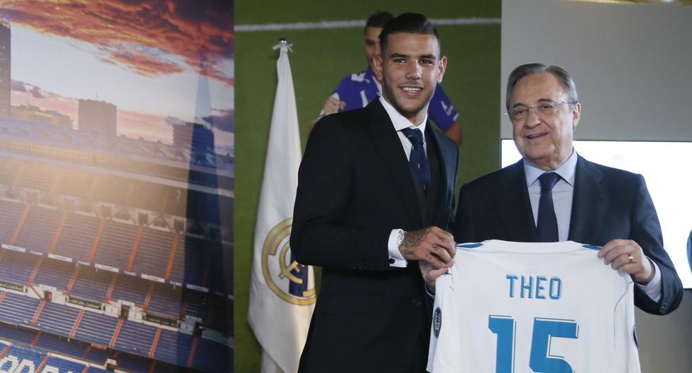 Florentino Pérez llenó de elogios al nuevo lateral izquierdo del Real Madrid: Theo Hernández. (Foto: EFE)