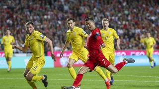 Portugal, con Cristiano Ronaldo, igualó 0-0 anteUcrania por las Eliminatorias a la Eurocopa