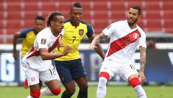 Perú venció 1-2 a Ecuador en la primera ronda de las Eliminatorias a Qatar 2022. (Foto: AFP)