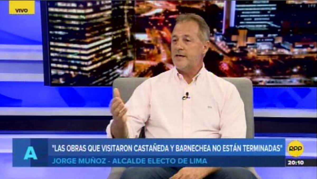 Jorge Muñoz minimizó encuentro entre Luis Castañeda Lossio y Alfredo Barnechea. (Foto: RPP Televisión)