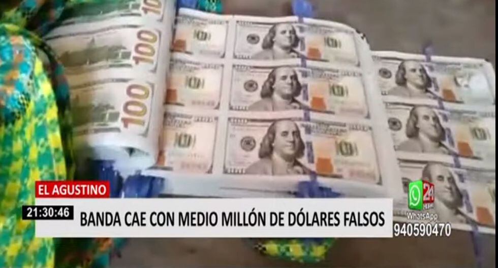 Los billetes falsos tenían como destino Estados Unidos, donde los iban a vender cada uno a 20 dólares. (24 Horas)