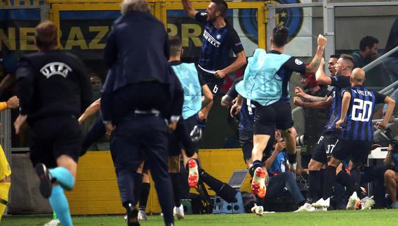 Inter de Milán vs. Tottenham: italianos lograron el milagro con este gol sobre la hora. (Foto: EFE)