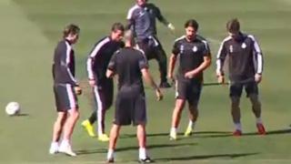 Cristiano Ronaldo ensayó baile en entrenamiento de Real Madrid