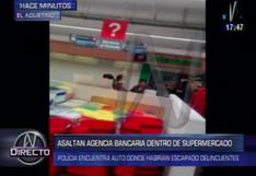 Lima: asaltan agencia bancaria dentro de supermercado en El Agustino