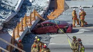 Miami: Impactantes fotos del puente que aplastó a varios autos
