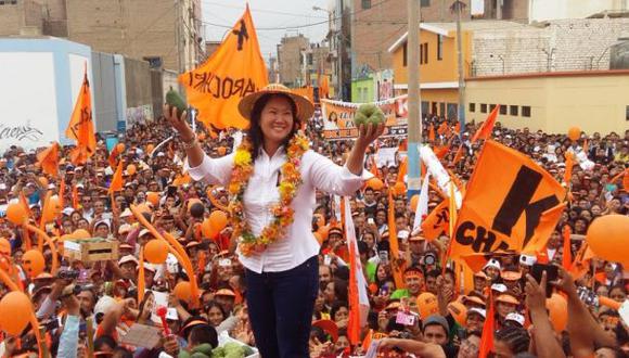 Keiko Fujimori ofreció un mitin en Huacho esta tarde. (Foto: Mario Mejía / El Comercio)