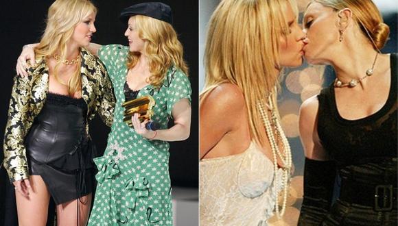 Britney Spears recrea su icónico beso con Madonna luego de 19 años. (Foto: AFP/AP)