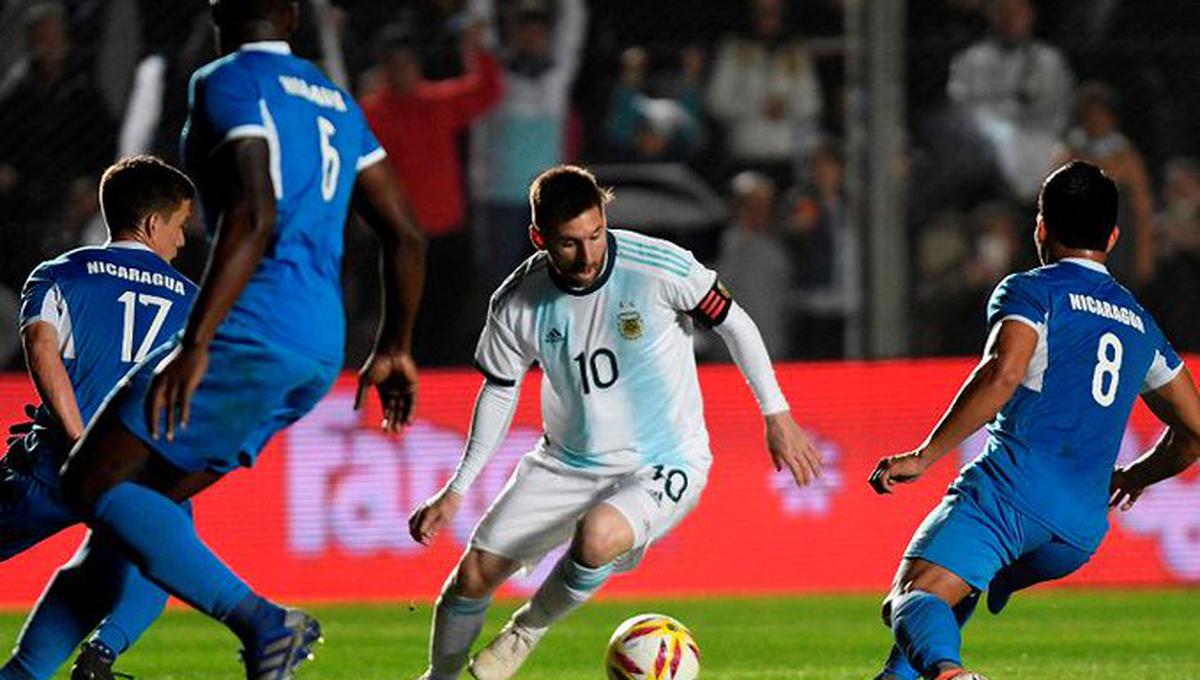 Lionel Messi durante un amistoso entre Argentina y Nicaragua. (Foto: EFE)